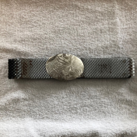 Vintage Silver-Metal Scale Belt - Picture 2 of 9